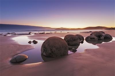 Moeraki Boulders bei Ebbe